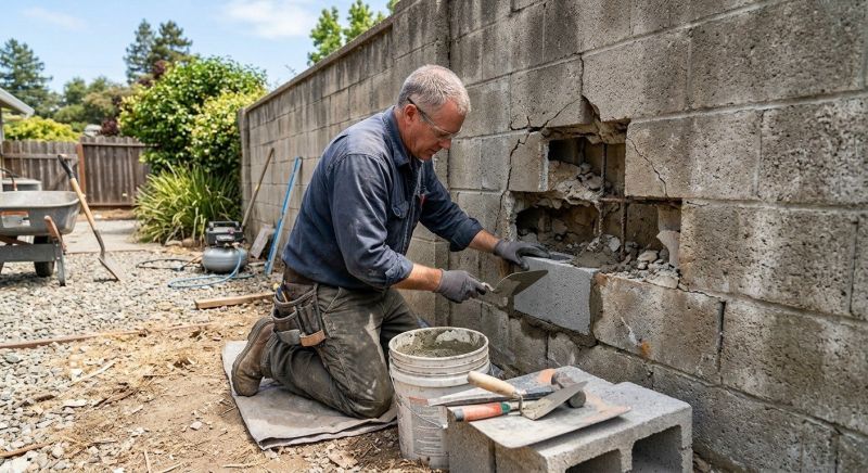 Block Wall Repair in Argyle, TX