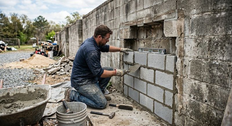 Block Wall Repair in Crowley, TX