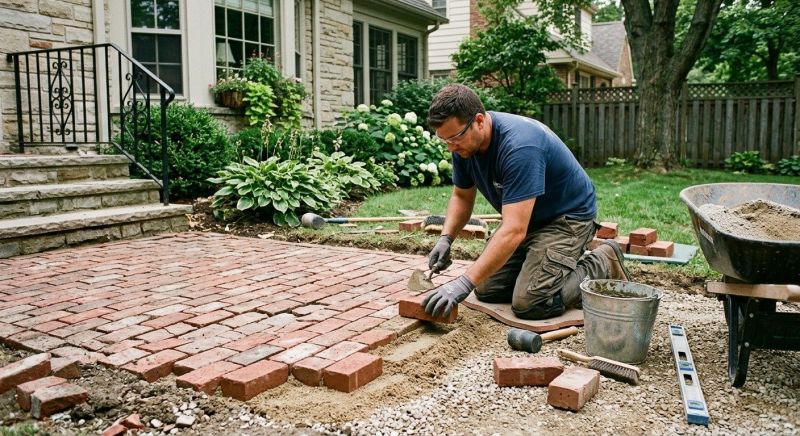 Brick Flatwork Repair in Denton, TX
