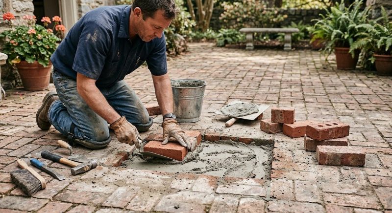 Brick Flatwork Repair in Euless, TX