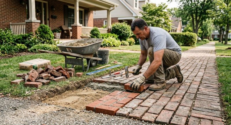 Brick Flatwork Repair in Mansfield, TX