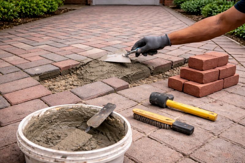 Brick Flatwork Repair in Ponder, TX
