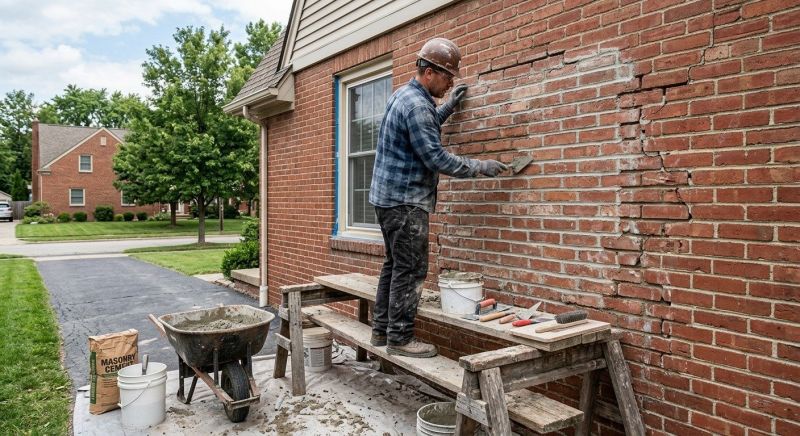Brick Flatwork Repair in Roanoke, TX
