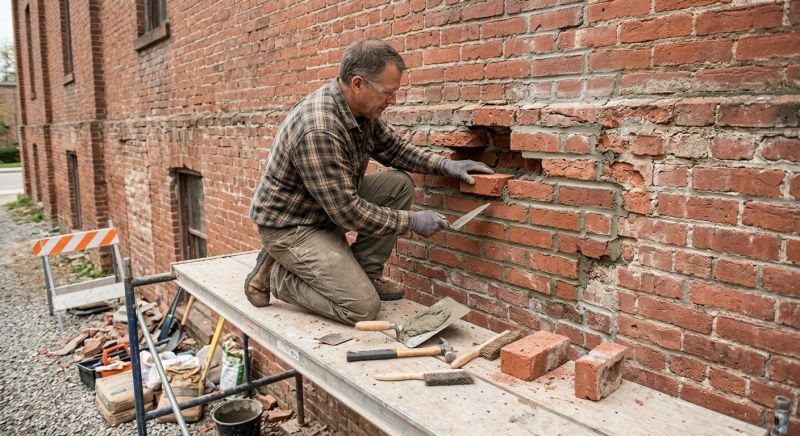 Brick Stairs Repair in Krum, TX