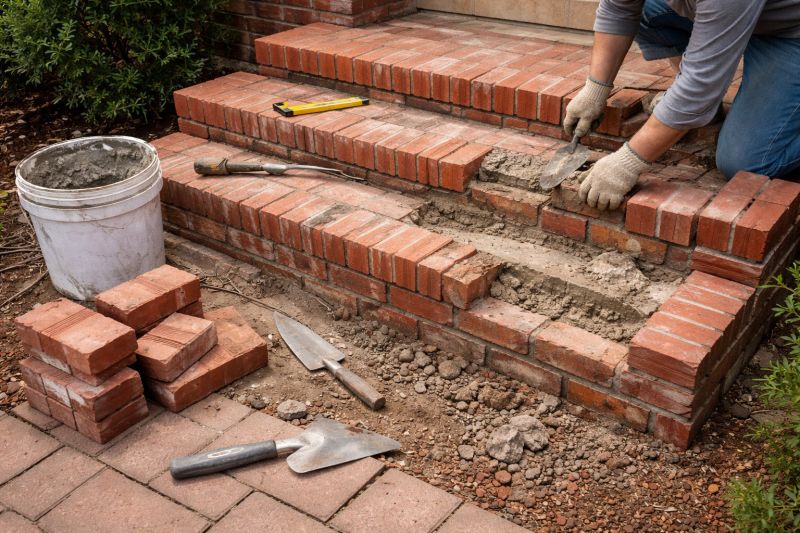 Brick Stairs Repair in Keller, TX