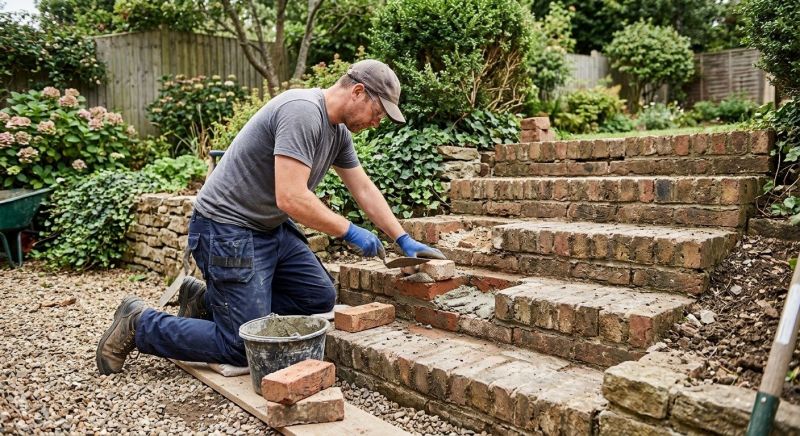 Brick Stairs Repair in Tarrant County, TX
