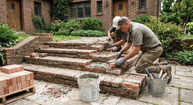 Brick Stairs Repair in Tarrant County, TX