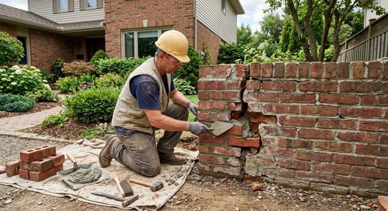 Brick Wall Repair in Keller, TX