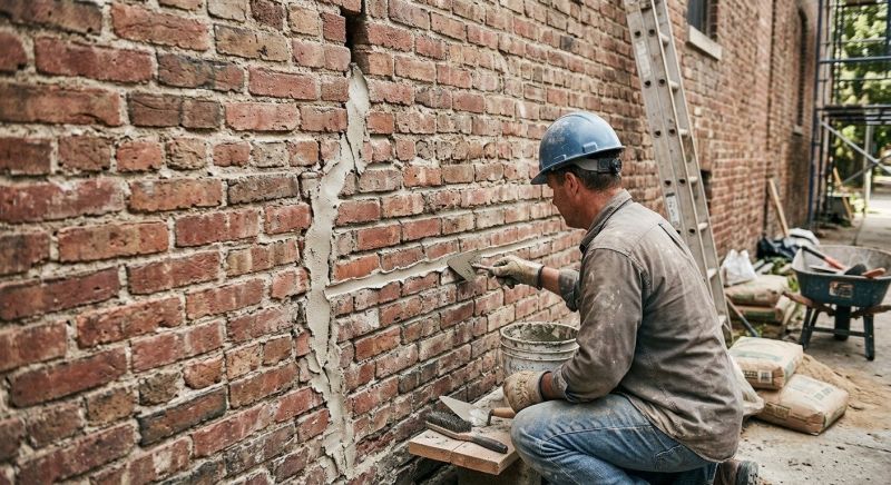 Brick Wall Repair in Little Elm, TX