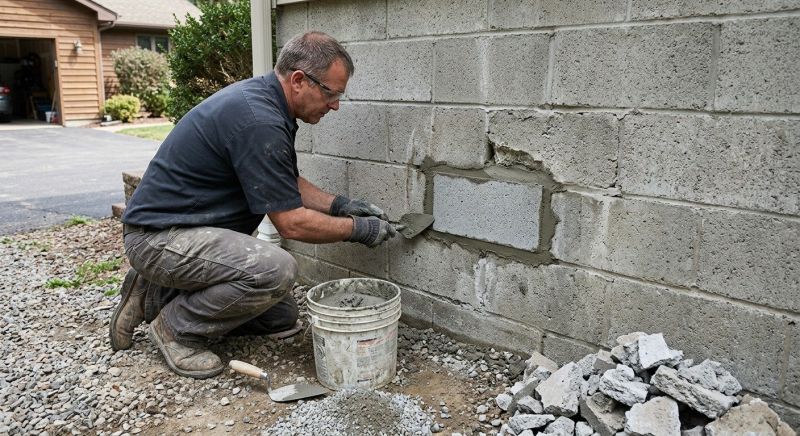 Cinder Block Wall Repair in Euless, TX