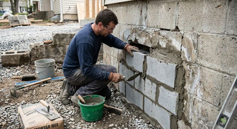 Concrete Block Repair in Addison, TX