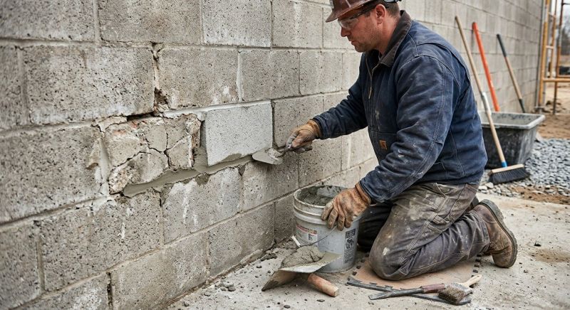 Concrete Block Repair in Krum, TX