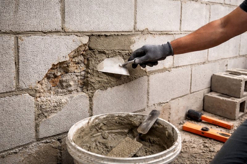 Concrete Block Wall Repair in Keller, TX