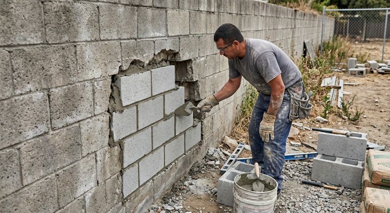 Masonry Wall Repair in Keller, TX