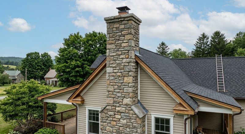 Stone Chimney Installation in The Colony, TX