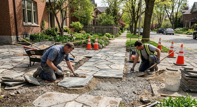 Stone Walkway Repair in Keller, TX