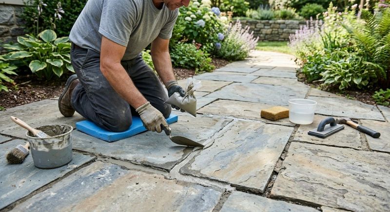 Stone Walkway Repair in Keller, TX