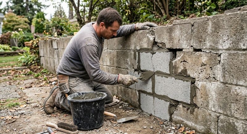 Stone Wall Repair in Argyle, TX