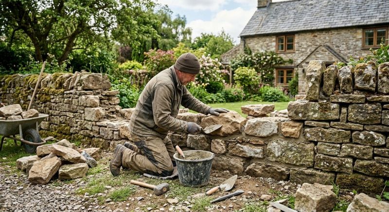 Stone Wall Repair in North Richland Hills, TX